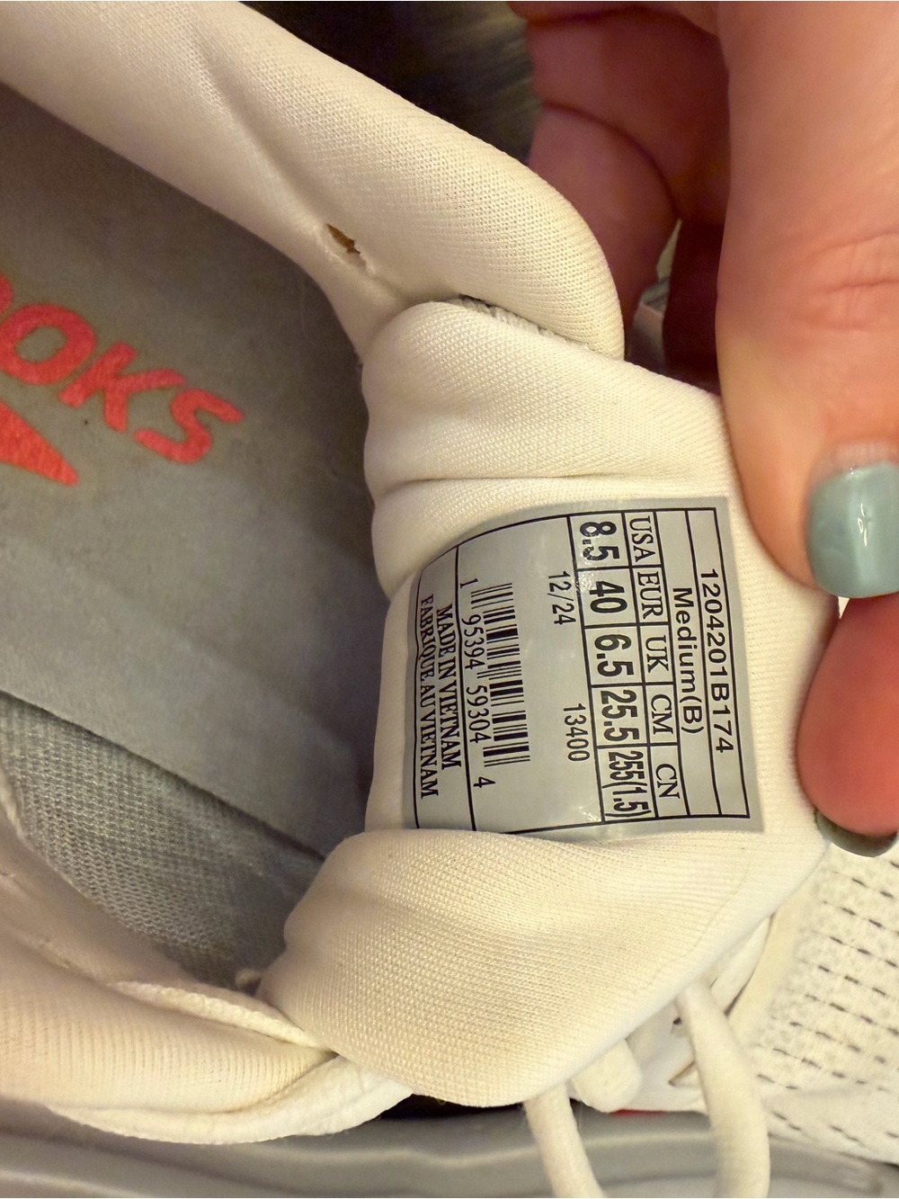 Brooks Women's White and Orange Running Sneakers-Ghost Max 2 - Picture 7 of 7